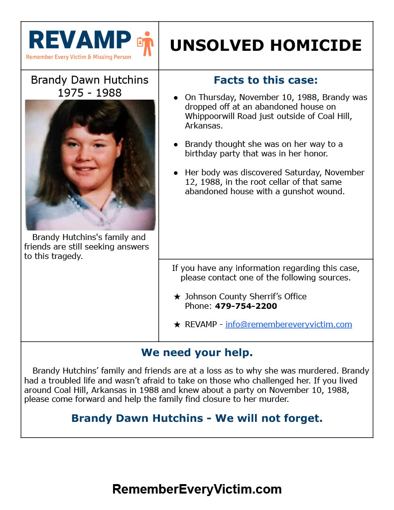 Revamp remember every victim and missing person brandy dawn